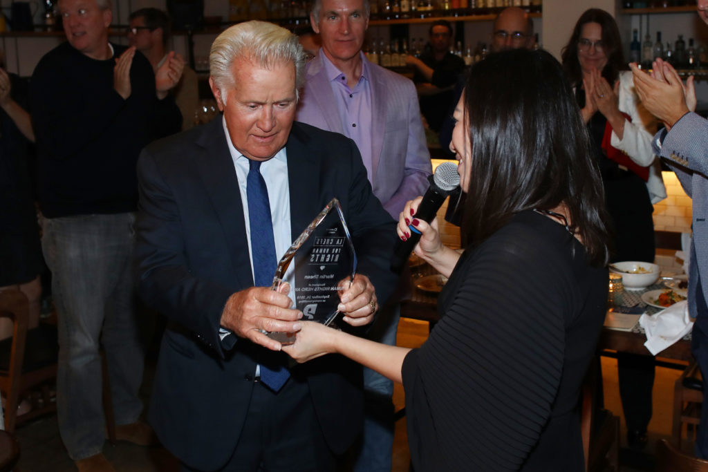 Martin Sheen and Kim Luu-Ng at the 2018 LA Chefs for Human Rights Gala