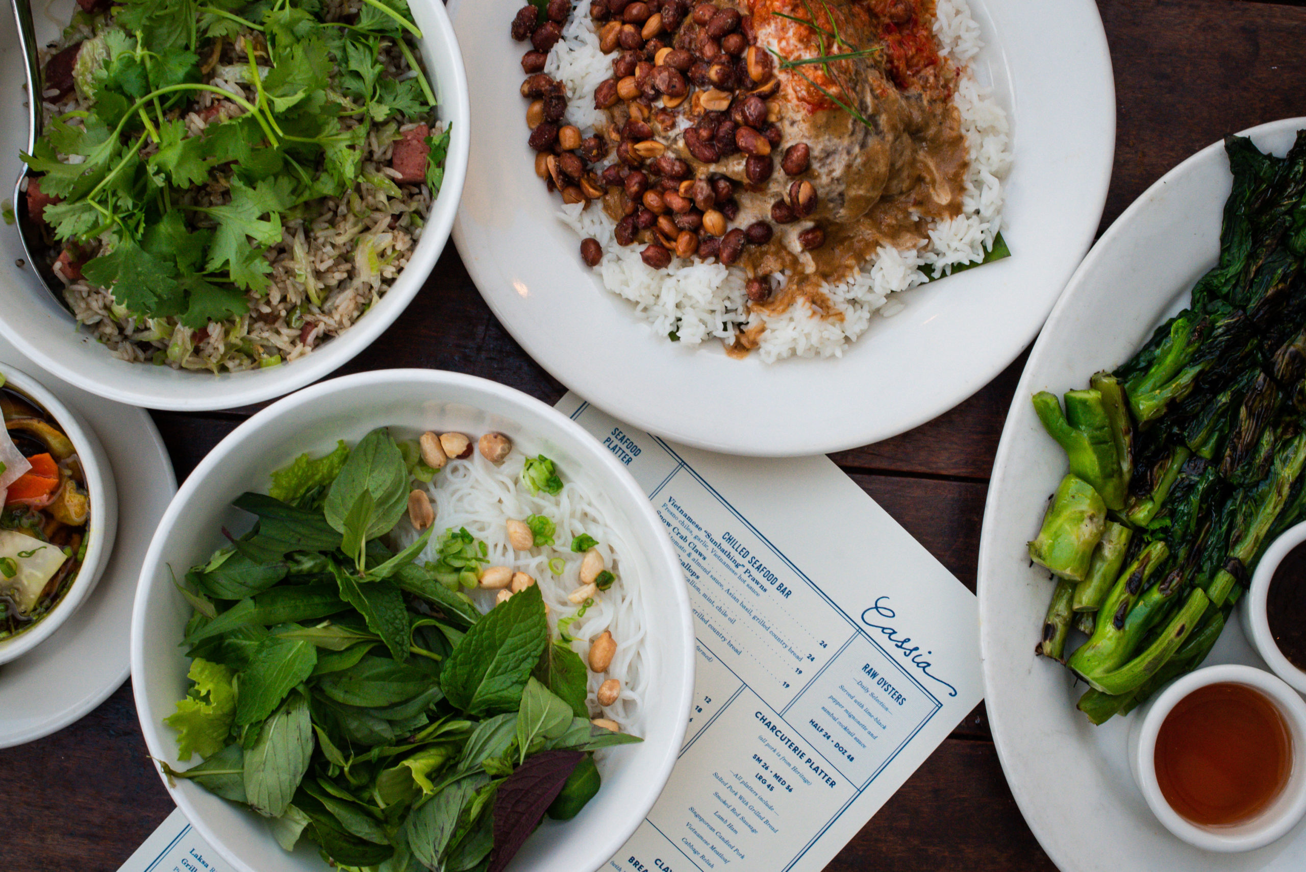Variety of dishes at Cassia